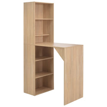 Load image into Gallery viewer, vidaXL Bar Table with Cabinet Oak 115x59x200 cm - MiniDM Store
