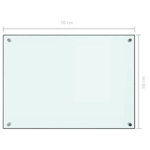 Load image into Gallery viewer, Kitchen Backsplash White 70x50 cm Tempered Glass
