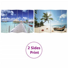 Load image into Gallery viewer, vidaXL Folding Room Divider 240x170 cm Beach - MiniDM Store
