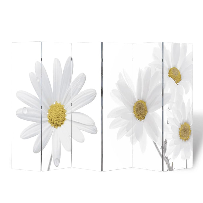 vidaXL Folding Room Divider 240x170 cm Flower - MiniDM Store