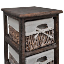 Load image into Gallery viewer, vidaXL Wooden Storage Rack 5 Weaving Baskets Brown - MiniDM Store
