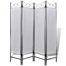 Load image into Gallery viewer, 4-Panel Room Divider Privacy Folding Screen White 160 x 180 cm
