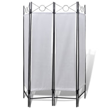 Load image into Gallery viewer, 4-Panel Room Divider Privacy Folding Screen White 160 x 180 cm
