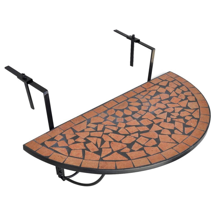 vidaXL Hanging Balcony Table Terracotta Mosaic - MiniDM Store