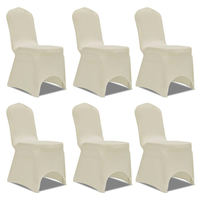 Chair Cover Stretch Cream 6 pcs - MiniDM Store