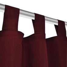 Load image into Gallery viewer, 2 pcs Bordeaux Micro-Satin Curtains with Loops 140 x 245 cm - MiniDM Store
