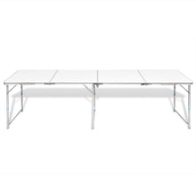 Load image into Gallery viewer, Foldable Camping Table Height Adjustable Aluminium 240 x 60 cm - MiniDM Store
