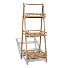 Load image into Gallery viewer, 3-Tier Folding Bamboo Plant Rack - MiniDM Store
