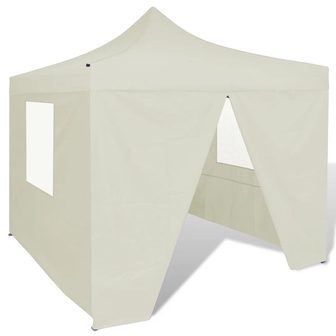 vidaXL Foldable Tent 3x3 m with 4 Walls Cream - MiniDM Store