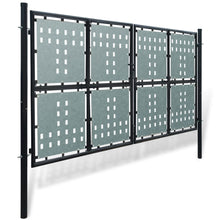 Load image into Gallery viewer, Black Double Door Fence Gate 300 x 225 cm
