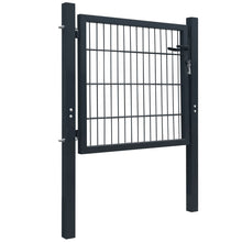 Load image into Gallery viewer, vidaXL 2D Fence Gate (Single) Anthracite Grey 106 x 130 cm - MiniDM Store
