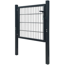 Load image into Gallery viewer, vidaXL 2D Fence Gate (Single) Anthracite Grey 106 x 130 cm - MiniDM Store
