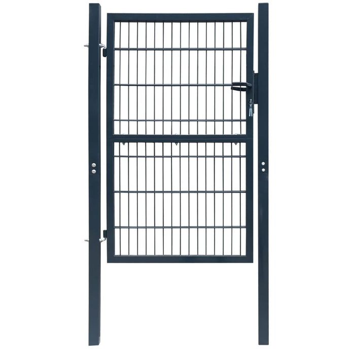 vidaXL 2D Fence Gate (Single) Anthracite Grey 106 x 210 cm - MiniDM Store