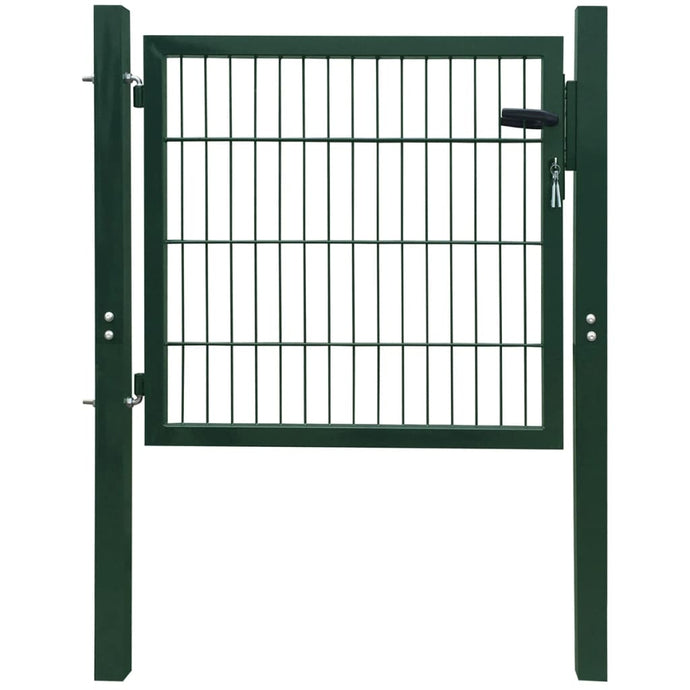 vidaXL 2D Fence Gate (Single) Green 106 x 130 cm - MiniDM Store