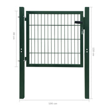 Load image into Gallery viewer, vidaXL 2D Fence Gate (Single) Green 106 x 130 cm - MiniDM Store
