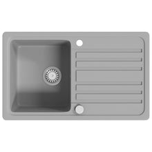 Load image into Gallery viewer, Granite Kitchen Sink Single Basin with Drainer Reversible Grey
