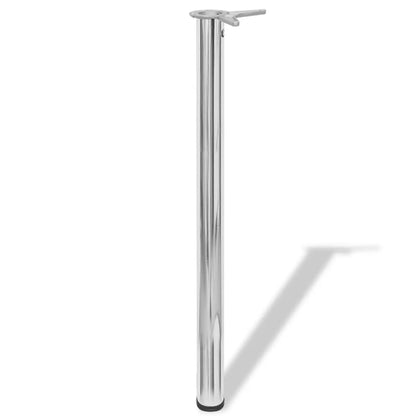 4 Height Adjustable Table Legs Chrome 870 mm - MiniDM Store