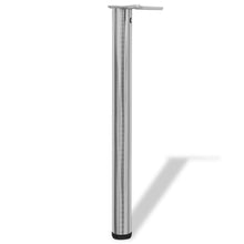 Load image into Gallery viewer, 4 Height Adjustable Table Legs Brushed Nickel 710 mm - MiniDM Store

