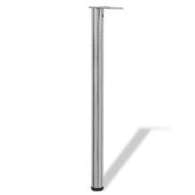 Load image into Gallery viewer, 4 Height Adjustable Table Legs Brushed Nickel 870 mm
