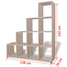 Load image into Gallery viewer, vidaXL Staircase Bookcase/Display Shelf 142 cm Oak - MiniDM Store
