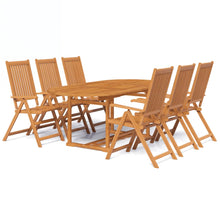 Load image into Gallery viewer, vidaXL 7 Piece Outdoor Dining Set Solid Acacia Wood - MiniDM Store

