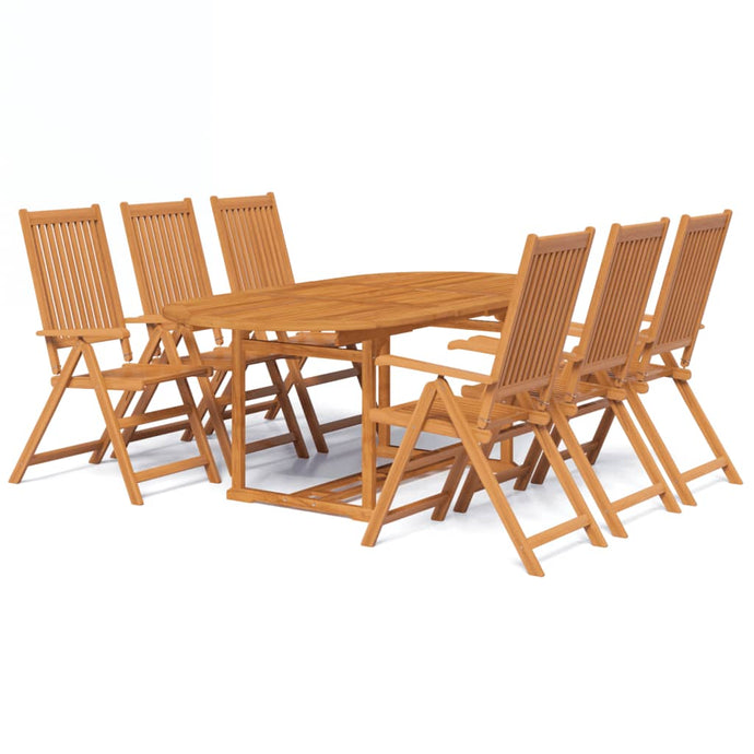 vidaXL 7 Piece Outdoor Dining Set Solid Acacia Wood - MiniDM Store