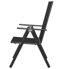 Load image into Gallery viewer, vidaXL Folding Garden Chairs 2 pcs Aluminium and Textilene Black - MiniDM Store
