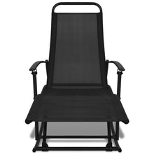 Load image into Gallery viewer, vidaXL Garden Rocking Chair Steel and Textilene Black - MiniDM Store
