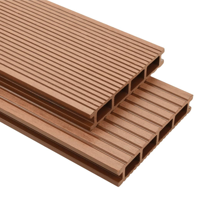 vidaXL WPC Decking Boards with Accessories 40 m² 2.2 m Brown - MiniDM Store