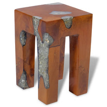Load image into Gallery viewer, vidaXL Stool Solid Teak Wood and Resin - MiniDM Store
