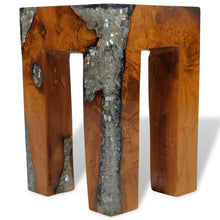 Load image into Gallery viewer, vidaXL Stool Solid Teak Wood and Resin - MiniDM Store
