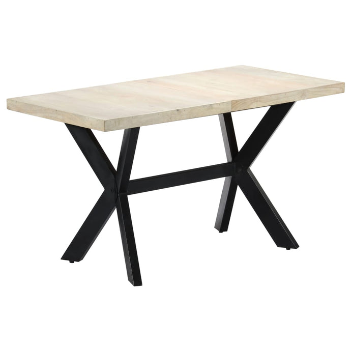 vidaXL Dining Table 140x70x75 cm Solid Bleached Mango Wood - MiniDM Store