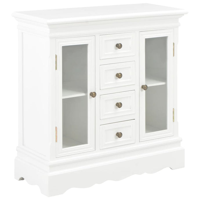 vidaXL Sideboard White 70x28x70 cm Solid Pine Wood - MiniDM Store