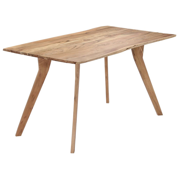 vidaXL Dining Table 140x80x76 cm Solid Acacia Wood - MiniDM Store