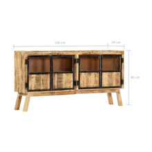 Load image into Gallery viewer, vidaXL Sideboard Brown and Black 160x30x80 cm Solid Rough Mango Wood - MiniDM Store
