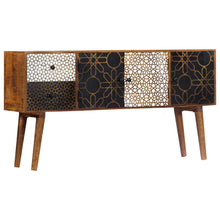 Load image into Gallery viewer, vidaXL Sideboard with Printed Pattern 130x30x70 cm Solid Mango Wood - MiniDM Store

