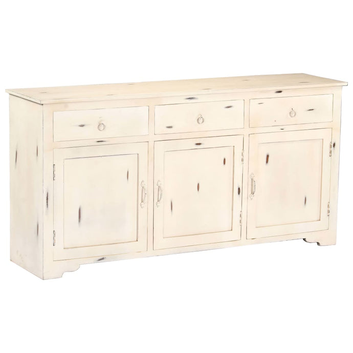 Sideboard White 160x40x80 cm Solid Mango Wood - MiniDM Store