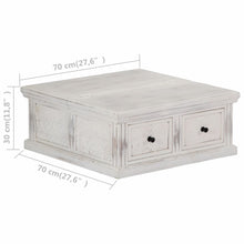 Load image into Gallery viewer, vidaXL Coffee Table White 70x70x30 cm Solid Mango Wood - MiniDM Store
