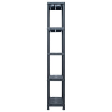 Load image into Gallery viewer, vidaXL Storage Shelf Racks 2 pcs Black 125 kg 60x30x180 cm Plastic - MiniDM Store
