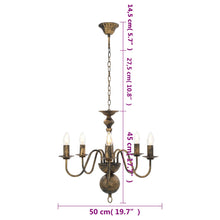 Load image into Gallery viewer, Chandelier Antique Black 5 x E14 Bulbs
