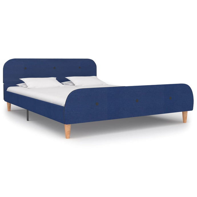 Bed Frame Blue Fabric 135x190 cm - MiniDM Store