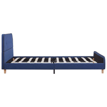 Load image into Gallery viewer, Bed Frame Blue Fabric 135x190 cm - MiniDM Store
