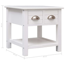 Load image into Gallery viewer, vidaXL Side Table White 40x40x40 cm Paulownia Wood - MiniDM Store
