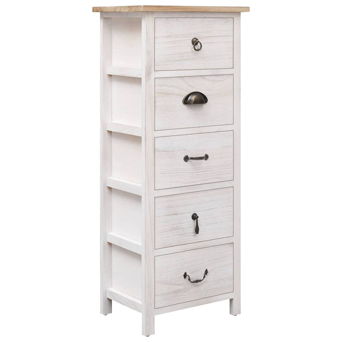 vidaXL Side Cabinet 35x25x87 cm Paulownia Wood - MiniDM Store