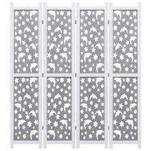 Load image into Gallery viewer, vidaXL 4-Panel Room Divider Grey 140x165 cm Solid Wood - MiniDM Store
