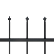 Load image into Gallery viewer, vidaXL Garden Fence with Spear Top Steel 5.1x1 m Black - MiniDM Store
