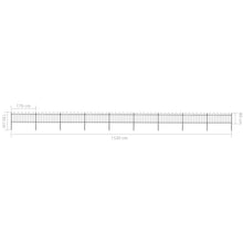Load image into Gallery viewer, vidaXL Garden Fence with Hoop Top Steel 15.3x0.8 m Black - MiniDM Store
