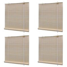 Load image into Gallery viewer, vidaXL Natural Bamboo Roller Blinds 4 pcs 120x160 cm - MiniDM Store
