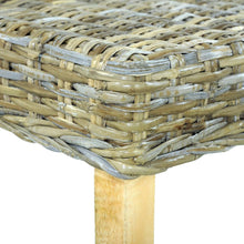 Load image into Gallery viewer, vidaXL Bench 110 cm Natural Kubu Rattan and Solid Mango Wood - MiniDM Store
