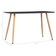 Load image into Gallery viewer, vidaXL Dining Table Grey and Oak 120x60x74 cm MDF - MiniDM Store
